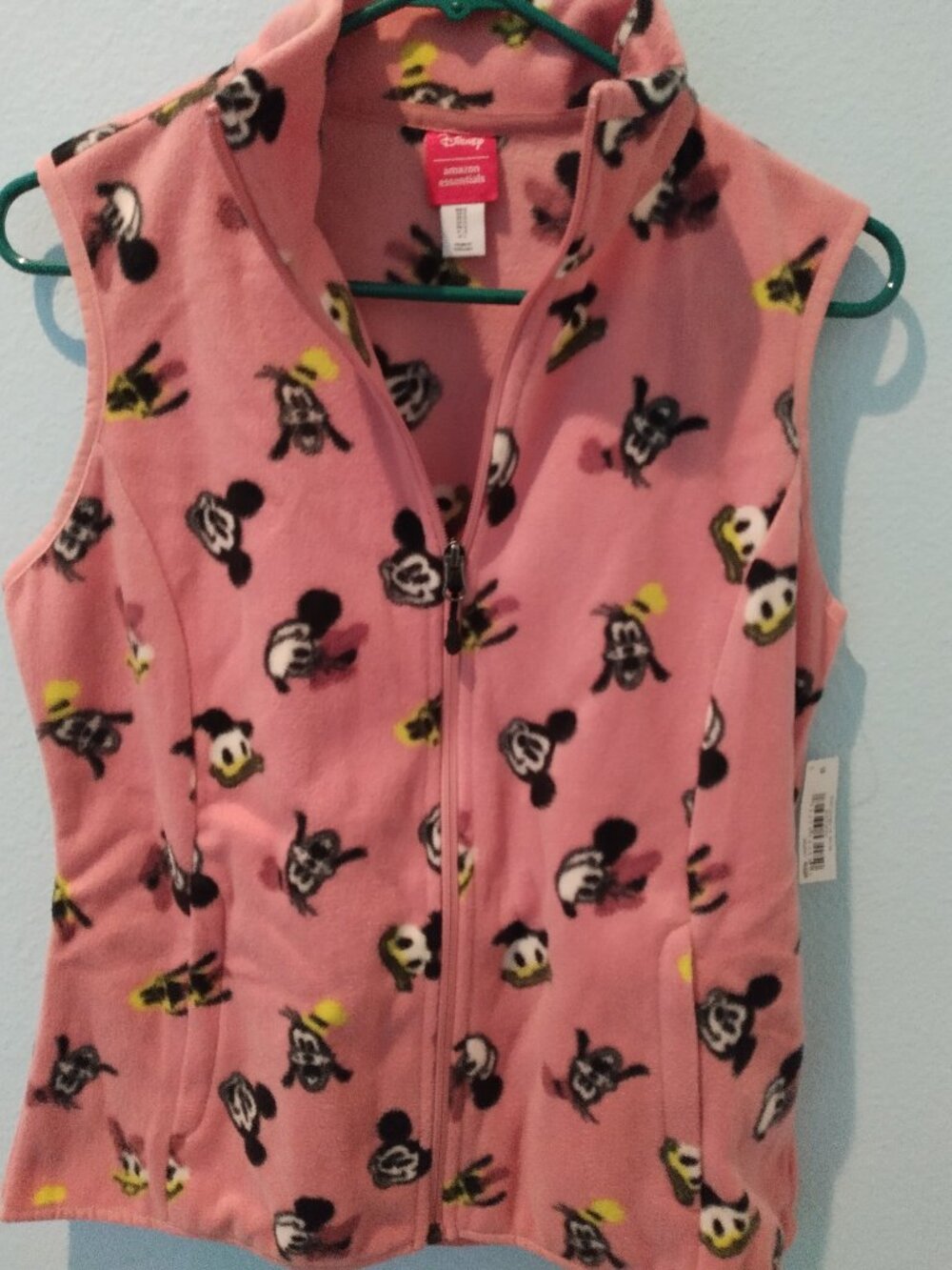 Disney Pink Fleece Zip Vest Minnie & Friends Size Small